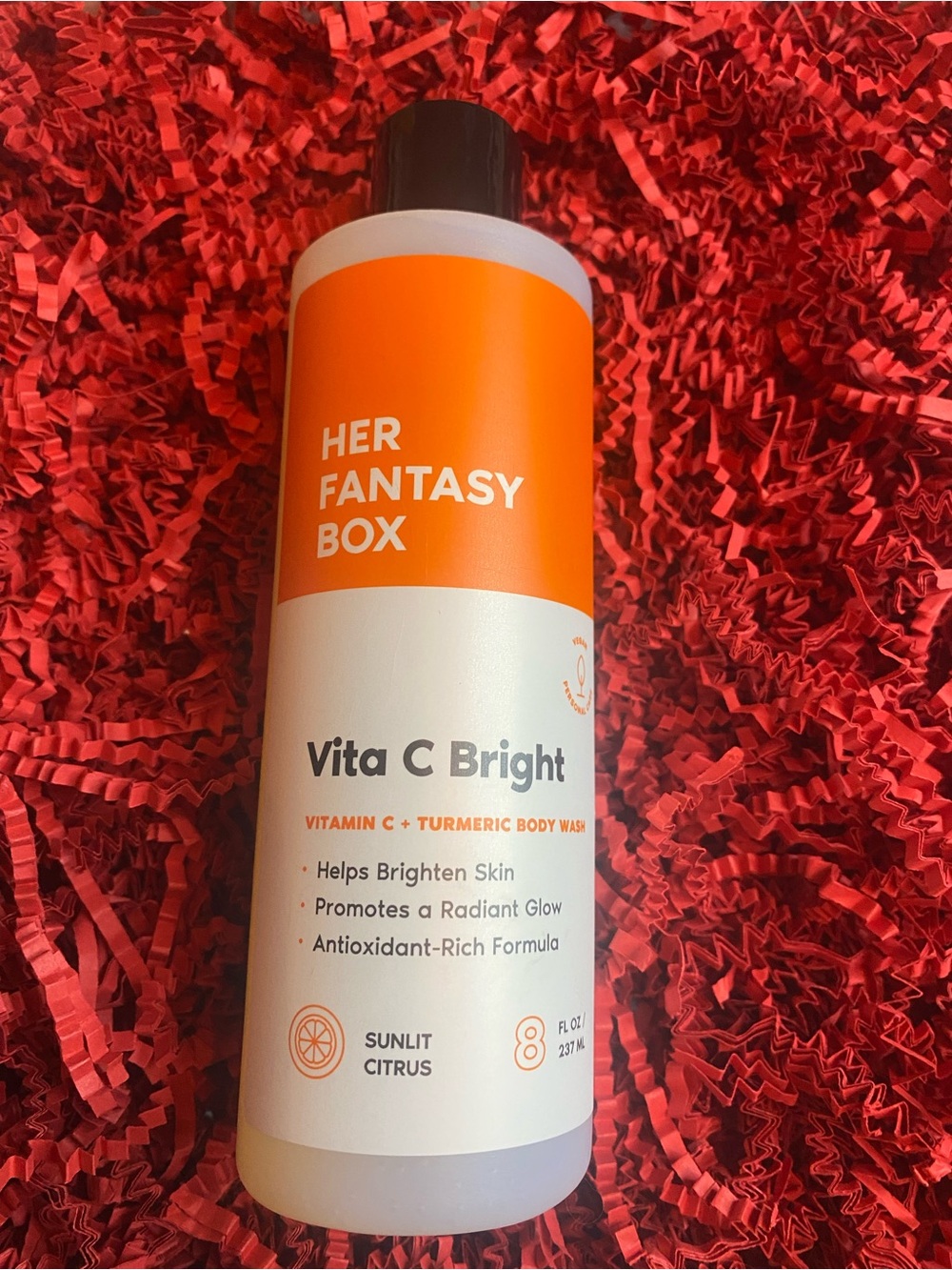 Her Fantasy Box Vita C Bright Vitamin C + Turmeric Body Wash - Orange & White